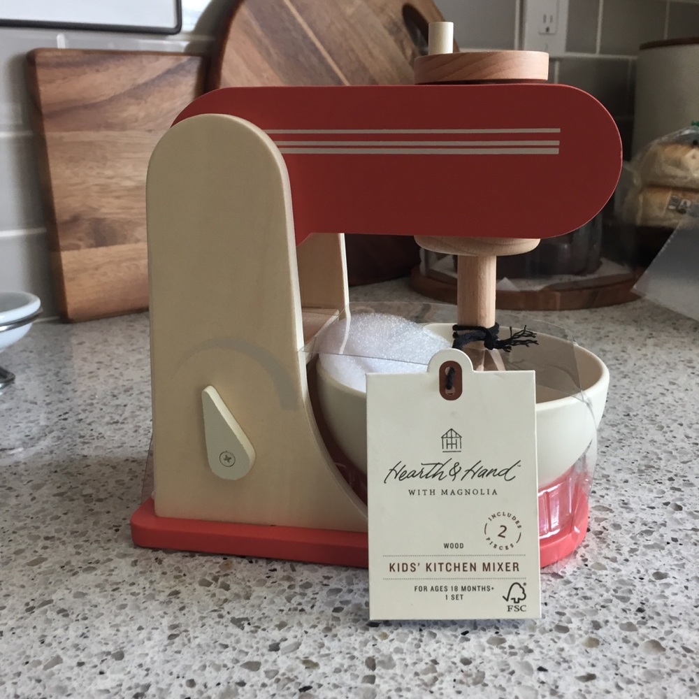Last One! Hearth & Hand Wooden Toy Kitchen Mixer